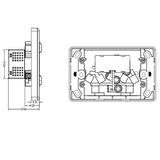 Classic Double Powerpoint 10A With 2 x 2.4A USB Charger - GPO2USB2