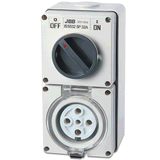 JBB Round 5 Pin 500V Switched Socket IP66 - 10A/ 20A/ 32A/ 40A/ 50A