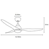Martec Avoca DC 48″ & 52″ Smart Ceiling Fan With WIFI Remote Control + LED Light