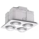 Martec Forme 4 3-in-1 Bathroom Heater with 4 Heat Lamps, Exhaust Fan with Tricolour LED Light - MBHF4LW