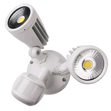 Martec Fortress II Double Exterior LED Light 30W CCT W/PIR Sensor Black - MLXF3452MS