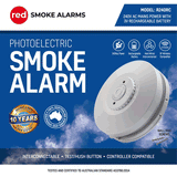 Red Smoke Alarm 240V With Lithium Rechargeable Battery - R240RC
