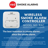 Red RF Wireless Smoke Alarm Controller With 10YR Lithium Battery - RAC