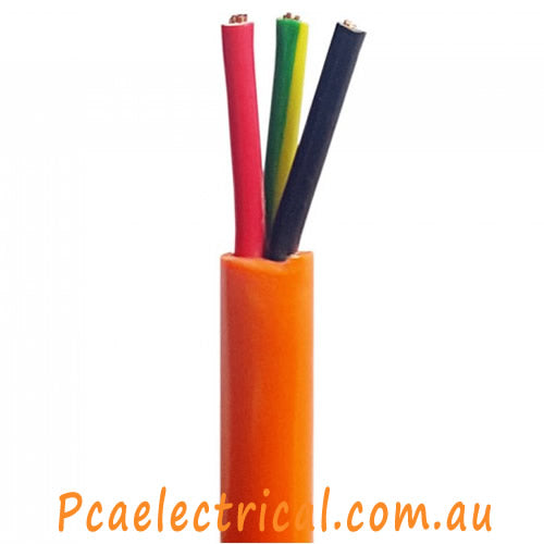 6.0mm 2 Core & Earth Orange Circular 100m SRCV2060E PICKUP ONLY PCA Electrical Supplies