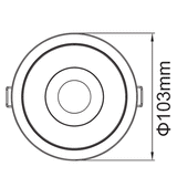 Energetic 90mm Dimmable LED Downlight Low Glare 9W Tricolour - 171014