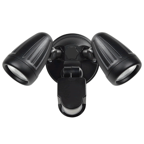 Energetic Seculite 20W LED Spotlight With PIR Sensor IP65 Tricolour Black - ELA201001S