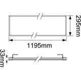 Energetic Baklite LED Panel Light 25W 5000K (1200X300mm) - ELA223575