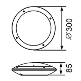 Energetic Unit 22W LED Bunker IP66 TRI COLOR Black - ELA281003