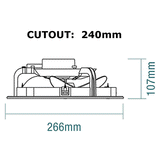 MARTEC Core 200 Round Exhaust Fan White - MXFC20W