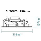 MARTEC Core 250 Round Exhaust Fan White - MXFC25W