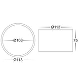 HAVIT Surface Mount LED Downlight 12W Tricolour Black - HV5803T-BK