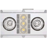 Martec Profile Plus 2 3-in-1 Bathroom Heater with 2 Heat Lamps, Exhaust Fan and GU10 LED Light - MBHP2LW