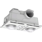 Martec Profile Plus 2 3-in-1 Bathroom Heater with 2 Heat Lamps, Exhaust Fan and GU10 LED Light - MBHP2LW