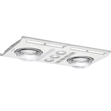 Martec Profile Plus 2 3-in-1 Bathroom Heater with 2 Heat Lamps, Exhaust Fan and GU10 LED Light - MBHP2LW