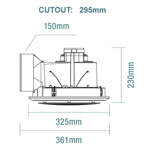 MARTEC Saturn 250 Round Duct Exhaust Fan White - MXFSR25W – PCA Electrical  Supplies