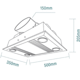 Martec Linear 3-in-1 Bathroom Heater with LED Light, Exhaust Fan and Heat Lamp - MBHL1000W