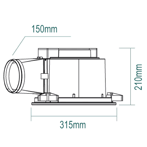 MARTEC Flow 295 Round Low Profile Exhaust Fan White - MXFFR30W – PCA  Electrical Supplies