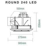 MARTEC Saturn 200 Round Exhaust Fan Tricolour - MXFSLR20W