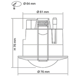 SAL Infrared Recessed Sensor Light 500W White - SMS804CR