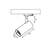 SAL Unitrek Single Circuit 10W LED Track Light DIM TRI COLOR White - STR9017/10TC/WH