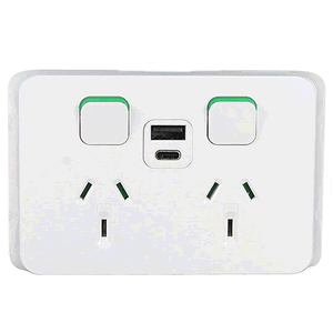 Usb Module Iconic Clipsal Iconic Double Powerpoint 10A With USB Charger A+C - 3025USBACV ...