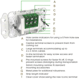 Clipsal Iconic Double Powerpoint Extra Switch Vertical 10A - 3025VXAVW