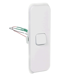 CLIPSAL Iconic Architrave Switch 1G LED Vivid White - 3041ALVW