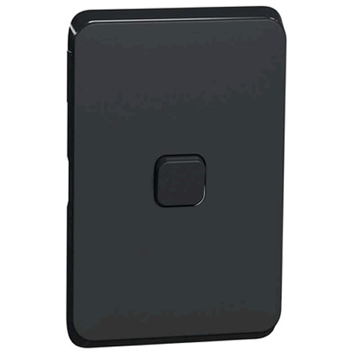 Clipsal Iconic Switch Skin 1G Black - 3041CXB