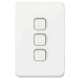 CLIPSAL Iconic Switch 3G Vivid White - 3043VAVW