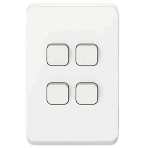 CLIPSAL Iconic Switch 4G Vivid White - 3044VAVW