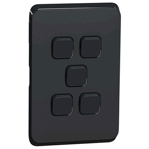 Clipsal Iconic Switch Skin 5G Black - 3045CXB