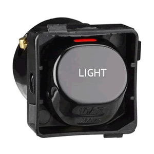 Clipsal 30 Series 10A "LIGHT" Switch Mech Black - 30LMBK