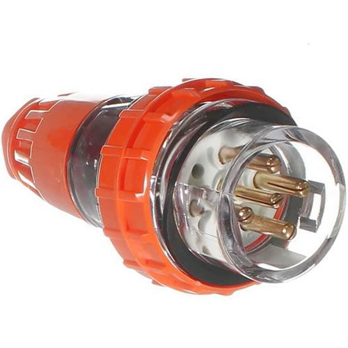 JBB Round 5 Pin 500V Straight Plug IP66 - 10A/ 20A/ 32A/ 40A/ 50A