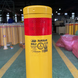 90mm x 900mm Surface Mounted Yellow Bollard with Fixing Kit - BOLY | PICKUP ONLY