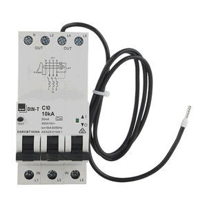 NHP DIN-T RCBO 3P+N 10A 10kA 30mA TYPE A LONGBODY - DSRCBT1030A