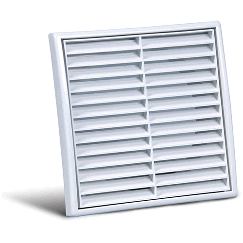 Allvent Outdoor 125mm Fixed Grille White - EURO5WG
