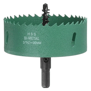 90mm Bi-Metal Holesaw Blade, Arbor + HSS Drill Bits - HSS90