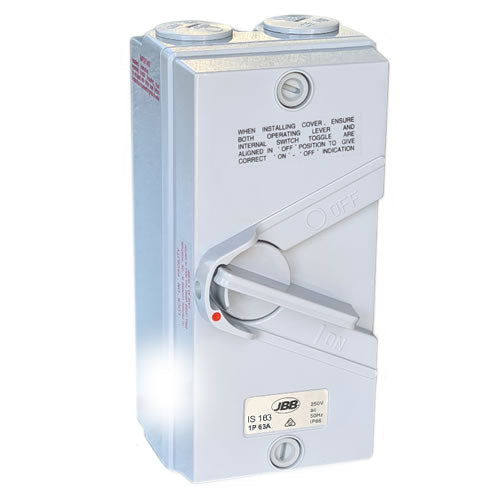 1 Pole 63A Isolator Switch IP66 - IS163