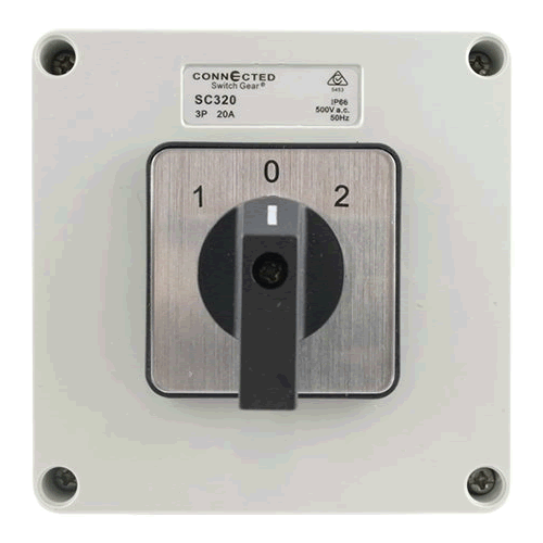 3 Pole 20A Change Over Switch IP55 - ISC320