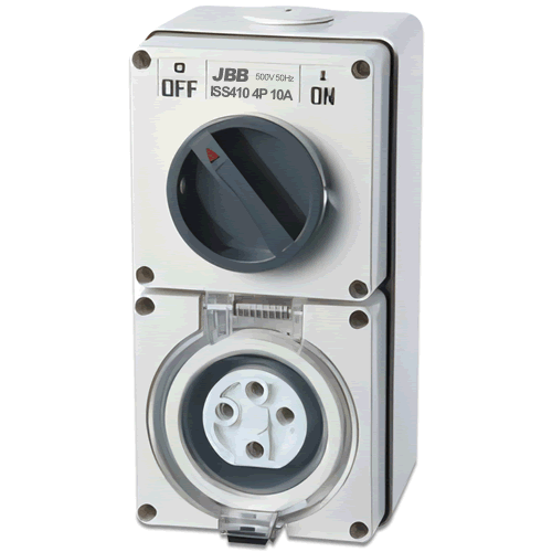 Round 4 Pin 500V Switched Socket IP66 - 10A/ 20A/ 32A/ 40A/ 50A