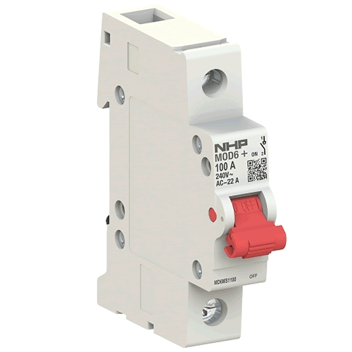 NHP MOD6+ Main Switch 1P 100A 240V - MD6MS1100