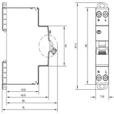 NHP MOD6+ RCBO 6kA 1 Pole and Switched N C Curve 30mA Type A - 10A/ 16A/ 20A/ 25A/ 32A/ 40A/ 50A/ 63A