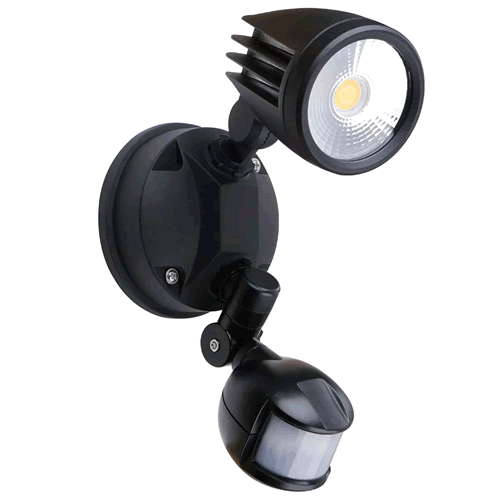 Martec Fortress II Single Exterior LED Light 15W CCT W/PIR Sensor Black - MLXF3451MS