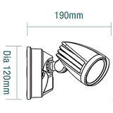 Martec Fortress II Single Exterior LED Light 15W CCT Black - MLXF3451M