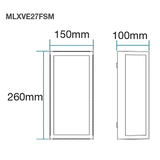 Martec Vancouver E27 Exterior Small Wall Light - MLXVE27FSM