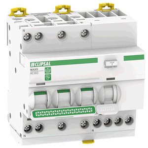 CLIPSAL MAX0 RCBO 3PN 6kA 30mA C Curve Type A - 10A/ 16A/ 20A/ 25A/ 32A