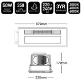 Brilliant White Nevada 4-In-1 Bathroom Heater -22887/50