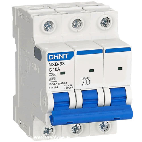 CHINT NXB63 MCB 3 Pole 6kA 415V C Curve