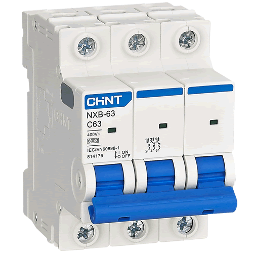 CHINT NXB63 MCB 3P 6kA 415V C Curve - 10A/ 16A/ 20A/ 25A/ 32A/ 40A/ 50A/ 63A