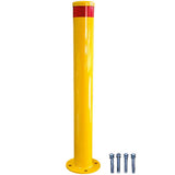 90mm x 900mm Surface Mounted Yellow Bollard with Fixing Kit - BOLY | PICKUP ONLY